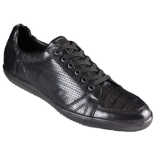 Men's Original Caiman Belly Skin Casual Shoe ZC118205 - The Charlie - Black