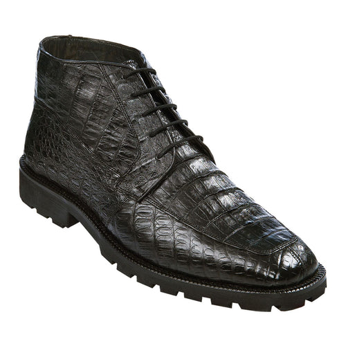Men's Original Exotic Caiman Belly Skin Shoe ZA2068205 - The Croc Track - Black