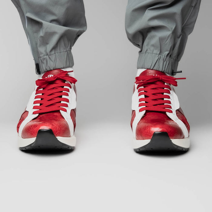 Marco Di Milano Lyon: Red & White Leather Dress Shoe