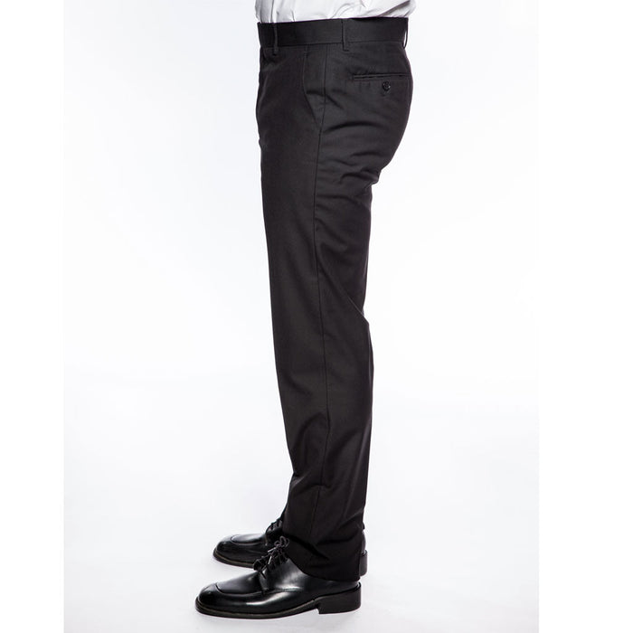 Slim Fit 3 Piece Stretch Fabric Suit in Black by Vinci