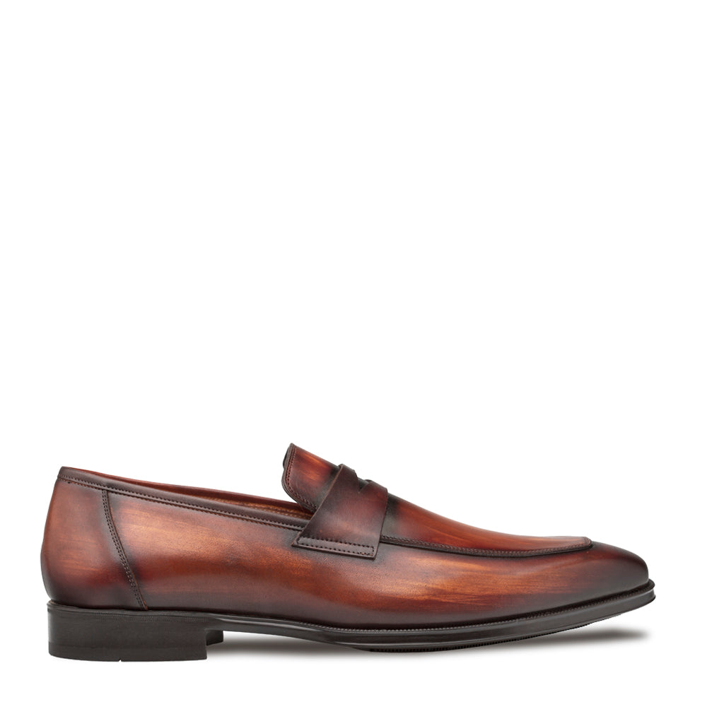 Mezlan Avenue Penny Loafer - Luxury Leather Rubber Sole – SuitUSA