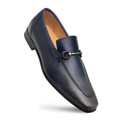 Mezlan Brunello Two-Tone Bit Loafer Pearl Grey / Navy (21100)