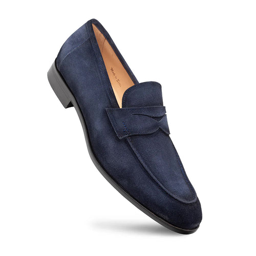Mezlan Caro Suede Penny Loafer Navy (21312)