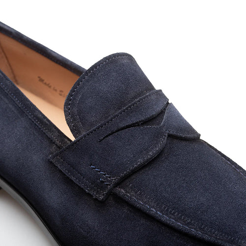 Mezlan Caro Suede Penny Loafer Navy (21312)