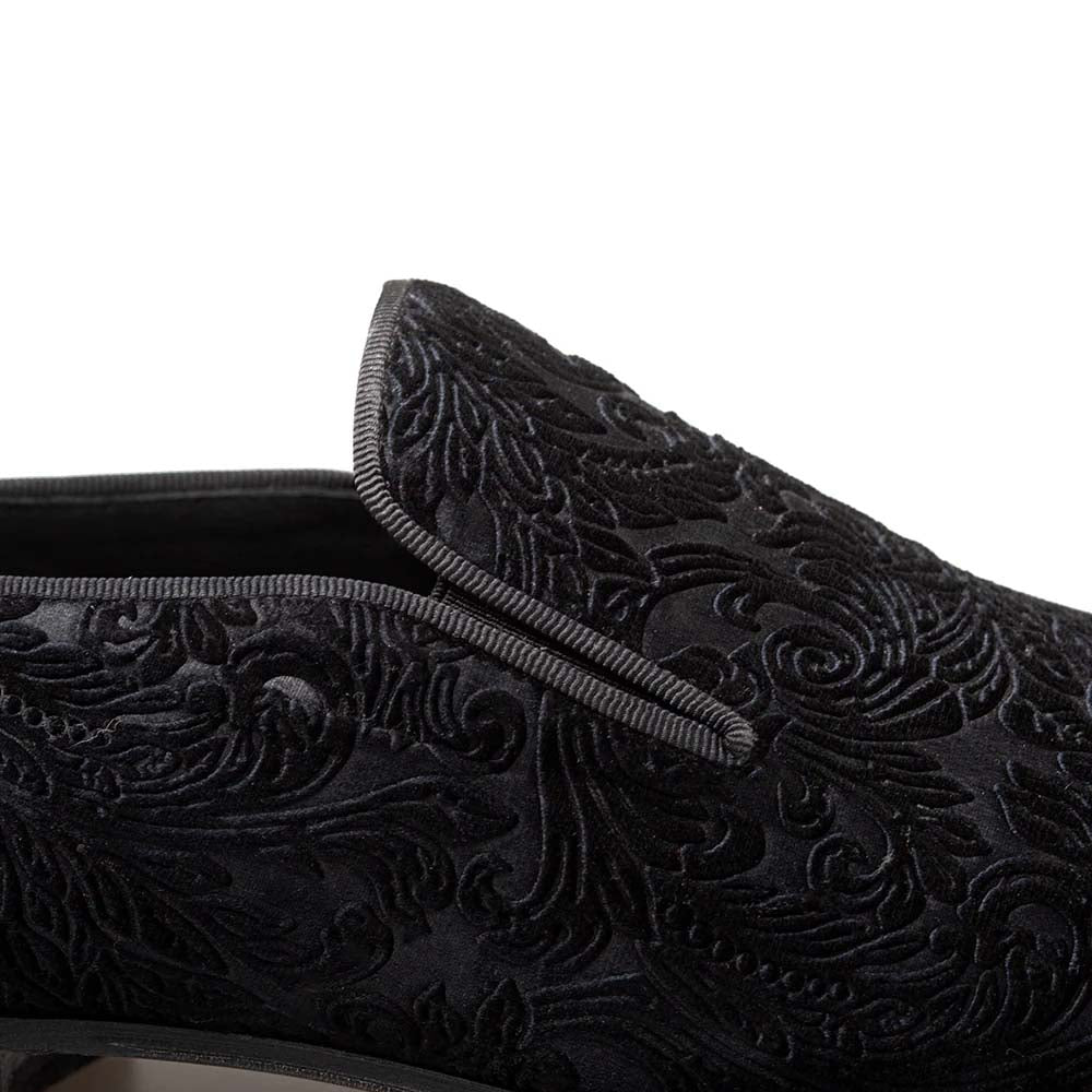 Mezlan Travolta Velvet Formal Loafer Black (21578)