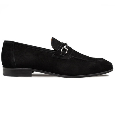 Mezlan Bracco Suede Ornament Loafer Black (21735)