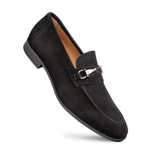 Mezlan Bracco Suede Loafer - Ornament Detail