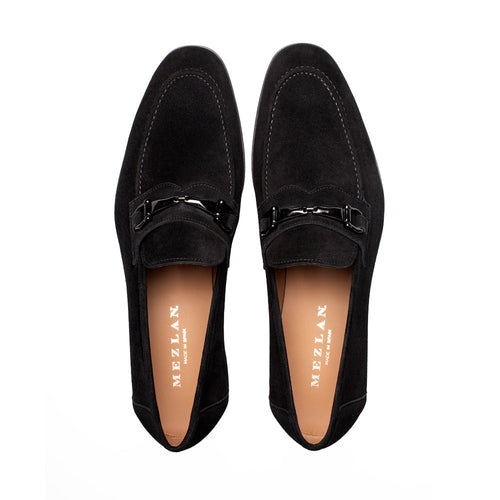 Mezlan Bracco Suede Loafer - Ornament Detail