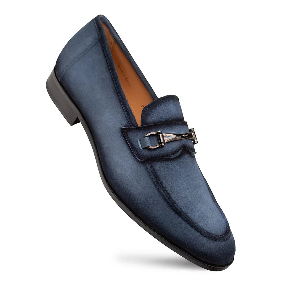 Mezlan Bracco Suede Ornament Loafer Blue (21735)