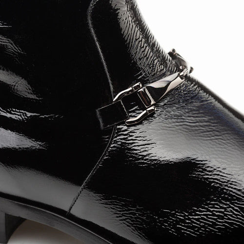 Mezlan Buscemi Hi-Shine Ornament Boot - Black