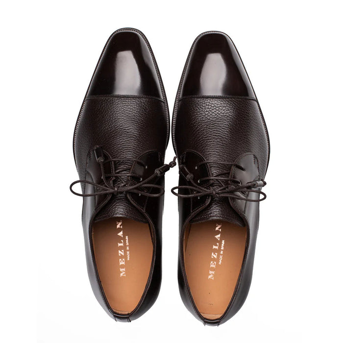 Mezlan Capello Hi-Shine/Calf Derby - Brown