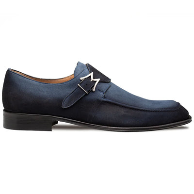 Mezlan Diesel Suede Monk Strap Royal (21745)