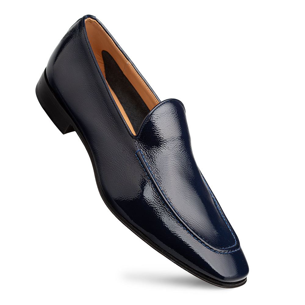Mezlan Hi-Shine Apron Loafer - Luxury Italian Leather Slip-On