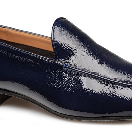 Mezlan Hi-Shine Apron Loafer - Luxury Italian Leather Slip-On