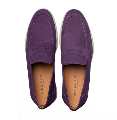 Mezlan Suede Penny Loafer: Soft Flex Moccasin