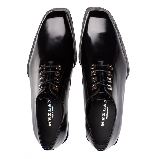 Mezlan Hi-Shine Asymmetric Oxford - Luxury Leather Dress Shoe