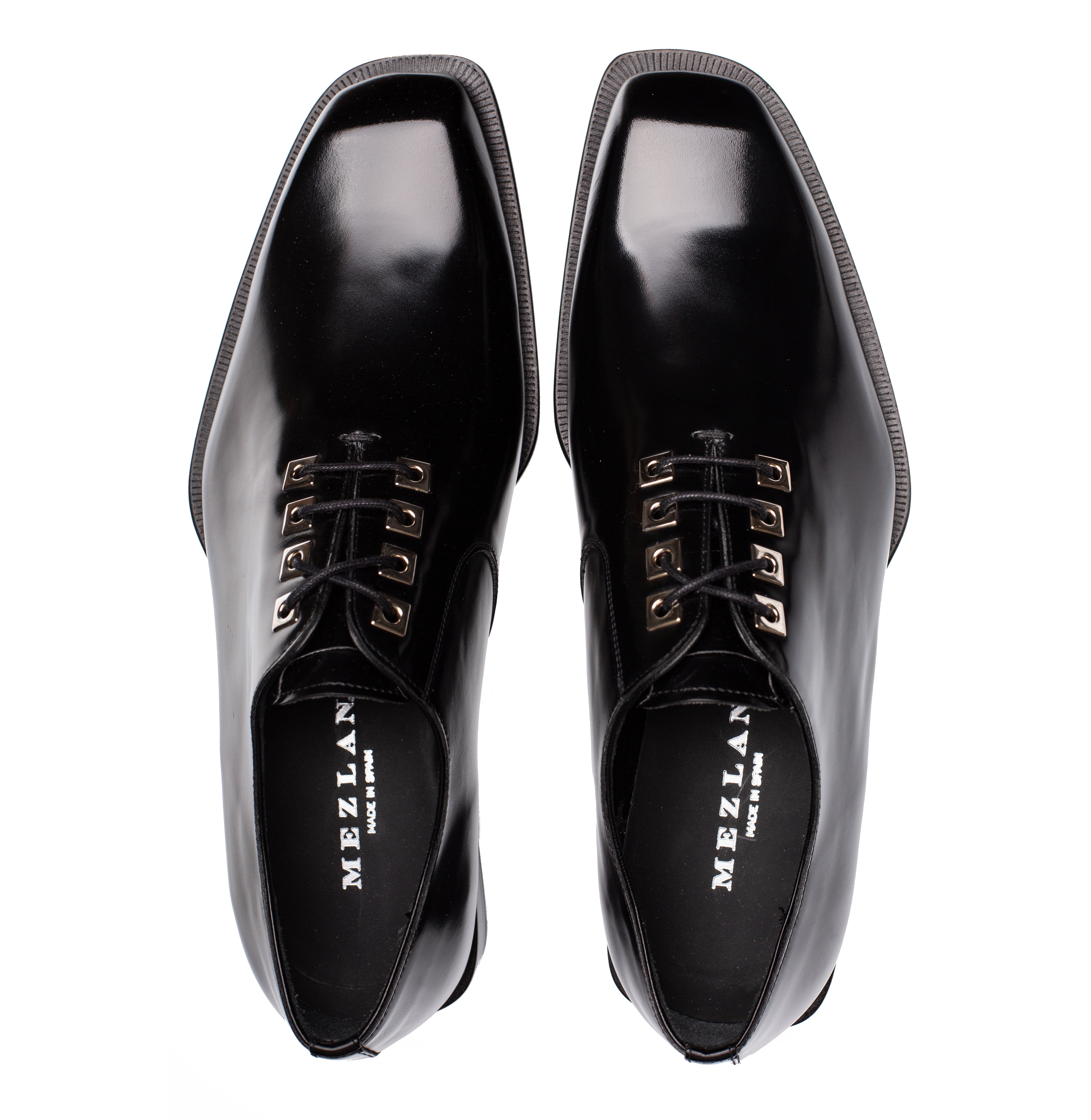 Mezlan Hi-Shine Asymmetric Oxford - Luxury Leather Dress Shoe