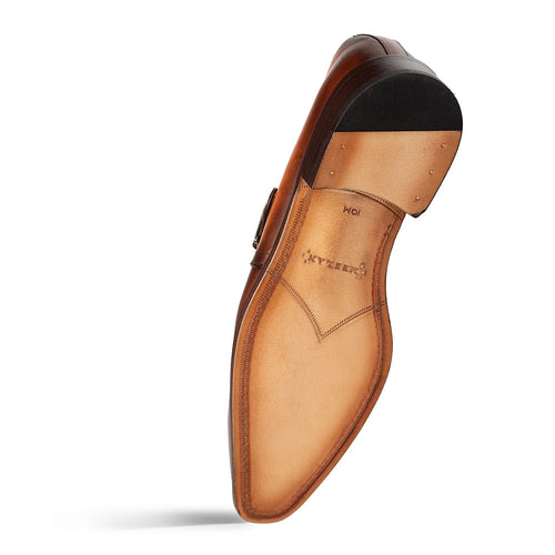 Mezlan Plain Toe Monk Strap Dress Shoe | Luxury Leather