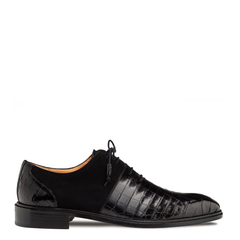 Mezlan Alligator Suede Oxford - Luxury Men's Dress Shoe