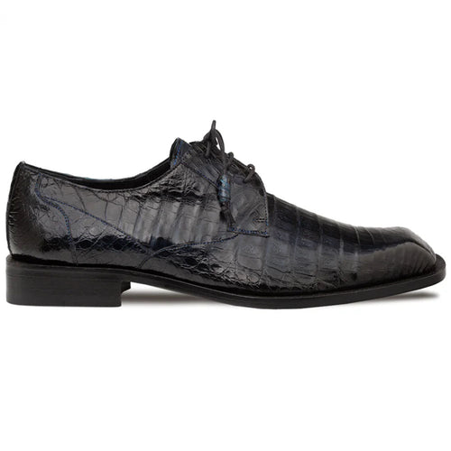 Mezlan Ugo Crocodile Square Toe Lace Up Derby Blue (50200-F)