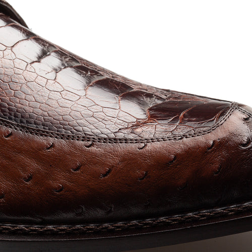 Mezlan Ostrich Split Toe Derby | Luxury Leather Dress Shoe