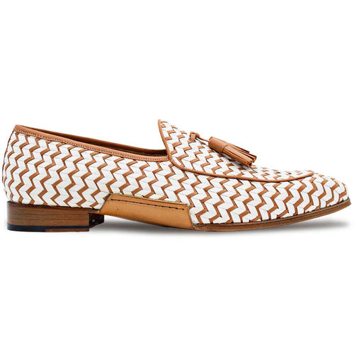 Mezlan Woven Tassel Leather Loafer
