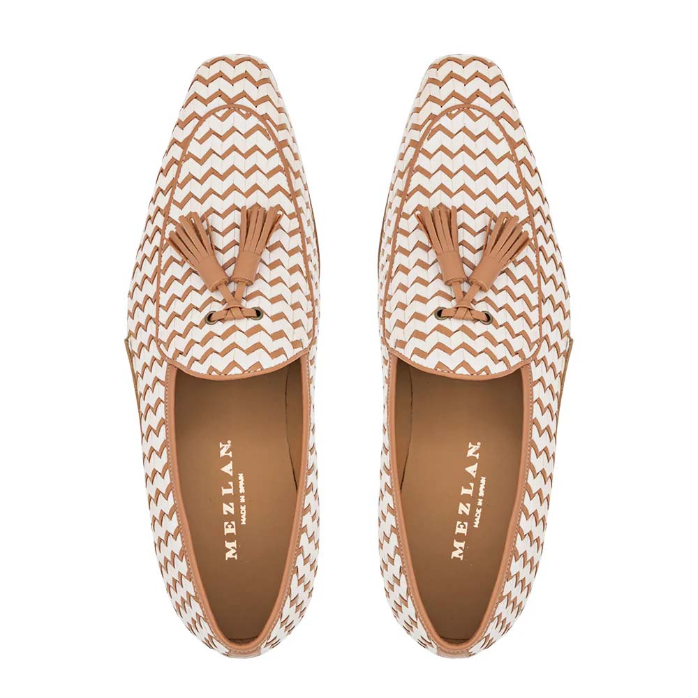 Mezlan Woven Tassel Leather Loafer