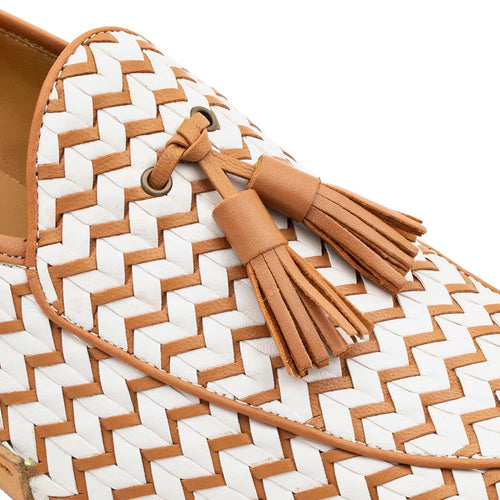 Mezlan Woven Tassel Leather Loafer