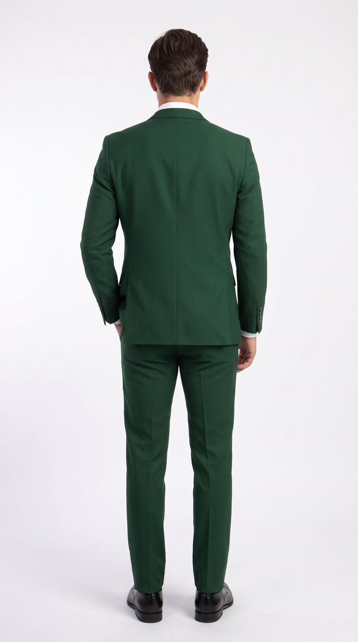 Men’s Emerald Green Suit – 2 Button Wedding Suit for Groom, Groomsmen, Prom & Formal Events