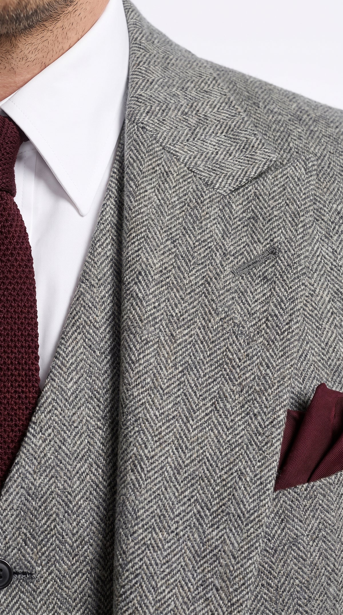Peaky Blinders Men’s Gray Tweed 3 Piece Suit – Vintage 1920s Wedding Vested Suit