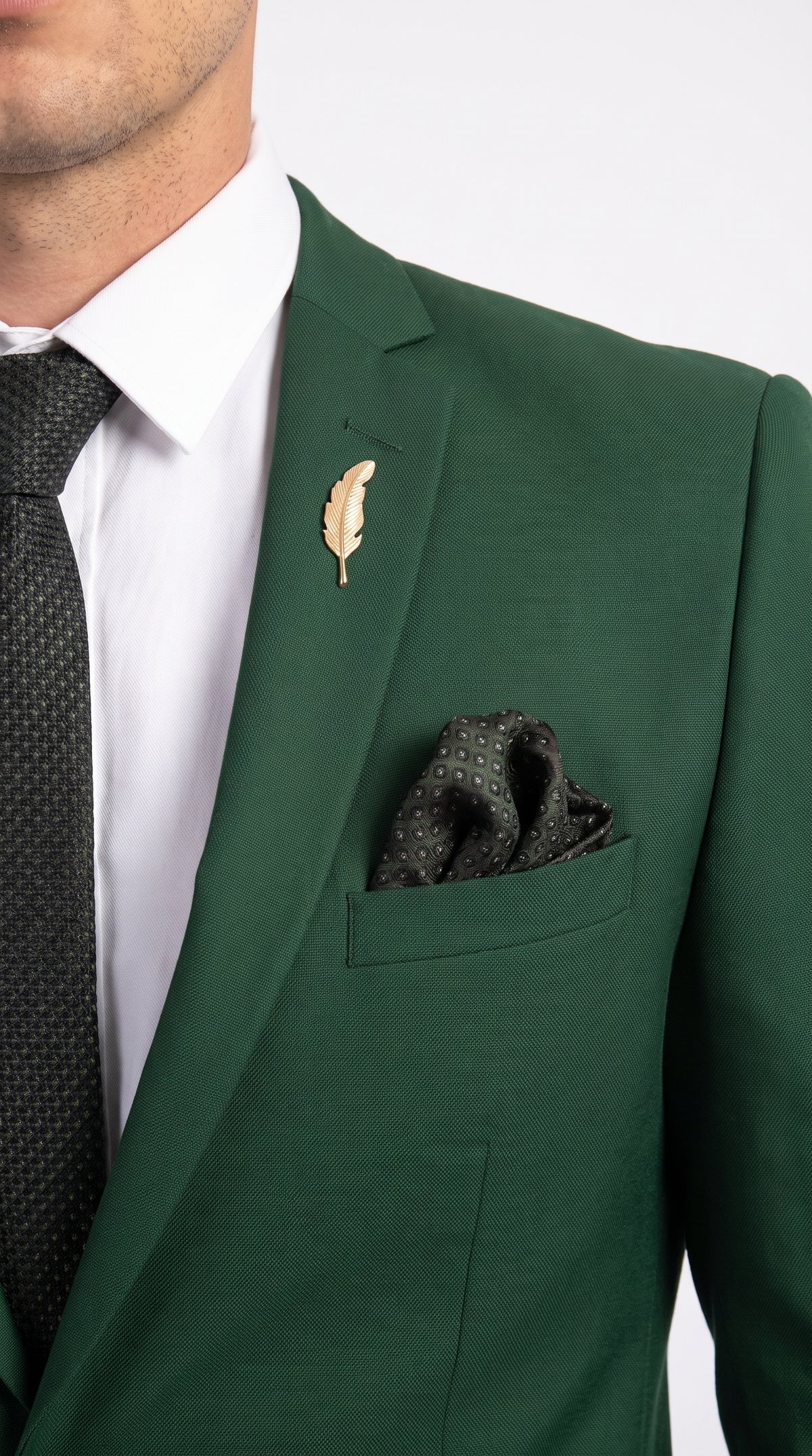 Men’s Emerald Green Suit – 2 Button Wedding Suit for Groom, Groomsmen, Prom & Formal Events