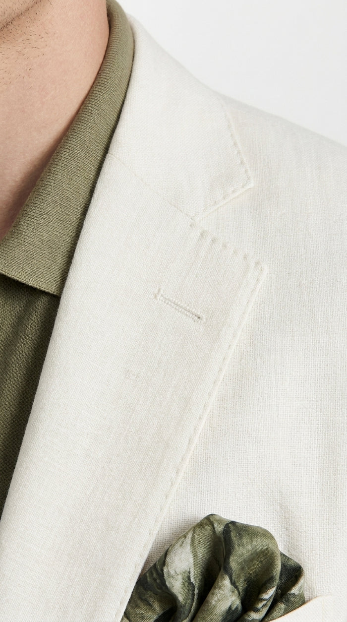 Men’s White Linen and Cotton Summer Suit, Basic Modern 2 Piece Wedding and Beach Suit