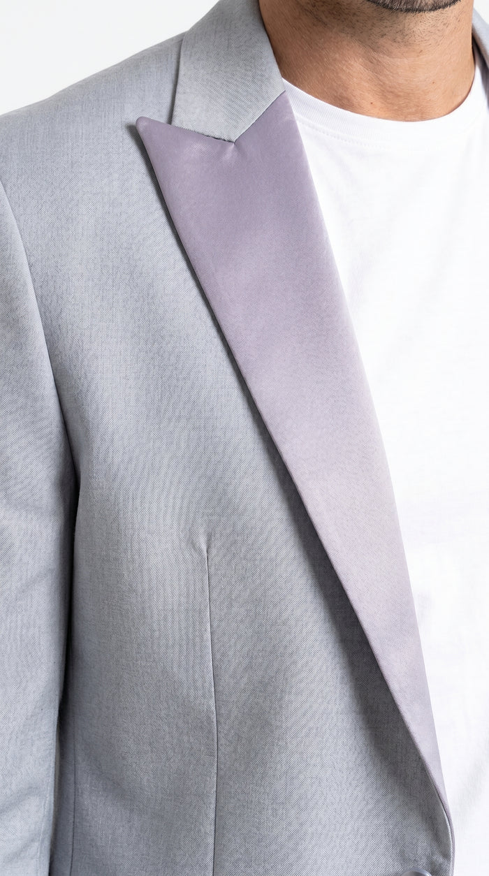 Men’s Zegarie Light Grey Tuxedo Jacket Separate with Satin Peak Lapel, Prom Wedding Dinner Jacket