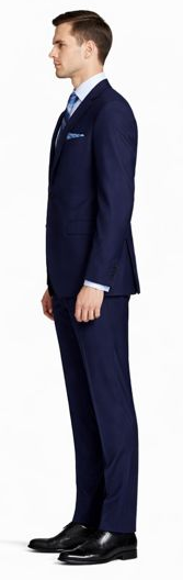 Mantoni 2-Button Slim or Modern Fit in 3-Blue Navy Fabrics