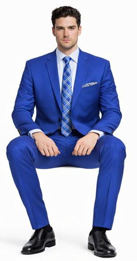 Tiglio 2-Button Slim or Modern Fit in 3-Blue Navy Fabrics by Usamensoutlet
