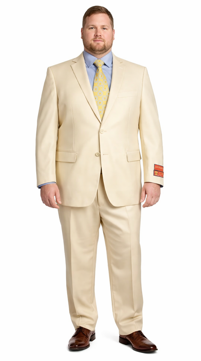 Tiglio Beige Two-button Wool Suit by Usamensoutlet