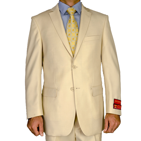 Tiglio Beige Two-button Wool Suit by Usamensoutlet