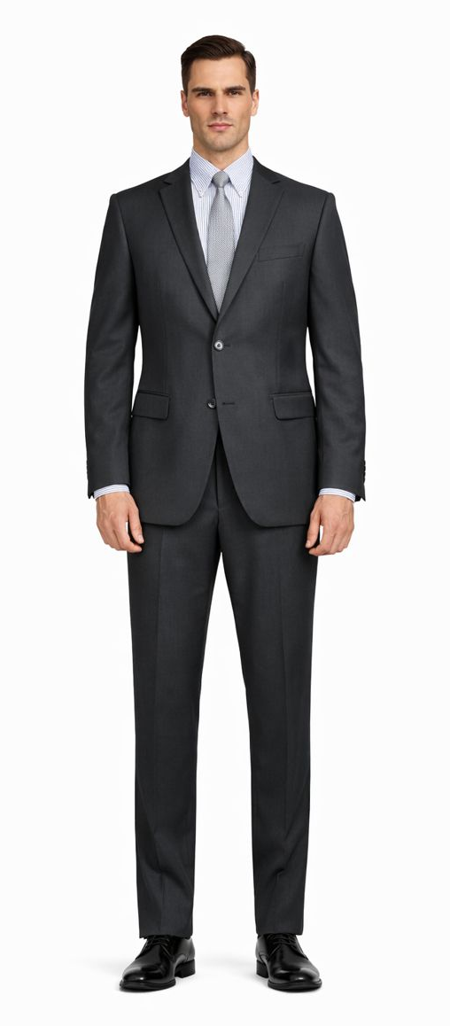 Tiglio Black or Gray 2-Button Slim or Modern Fit Suit by Usamensoutlet
