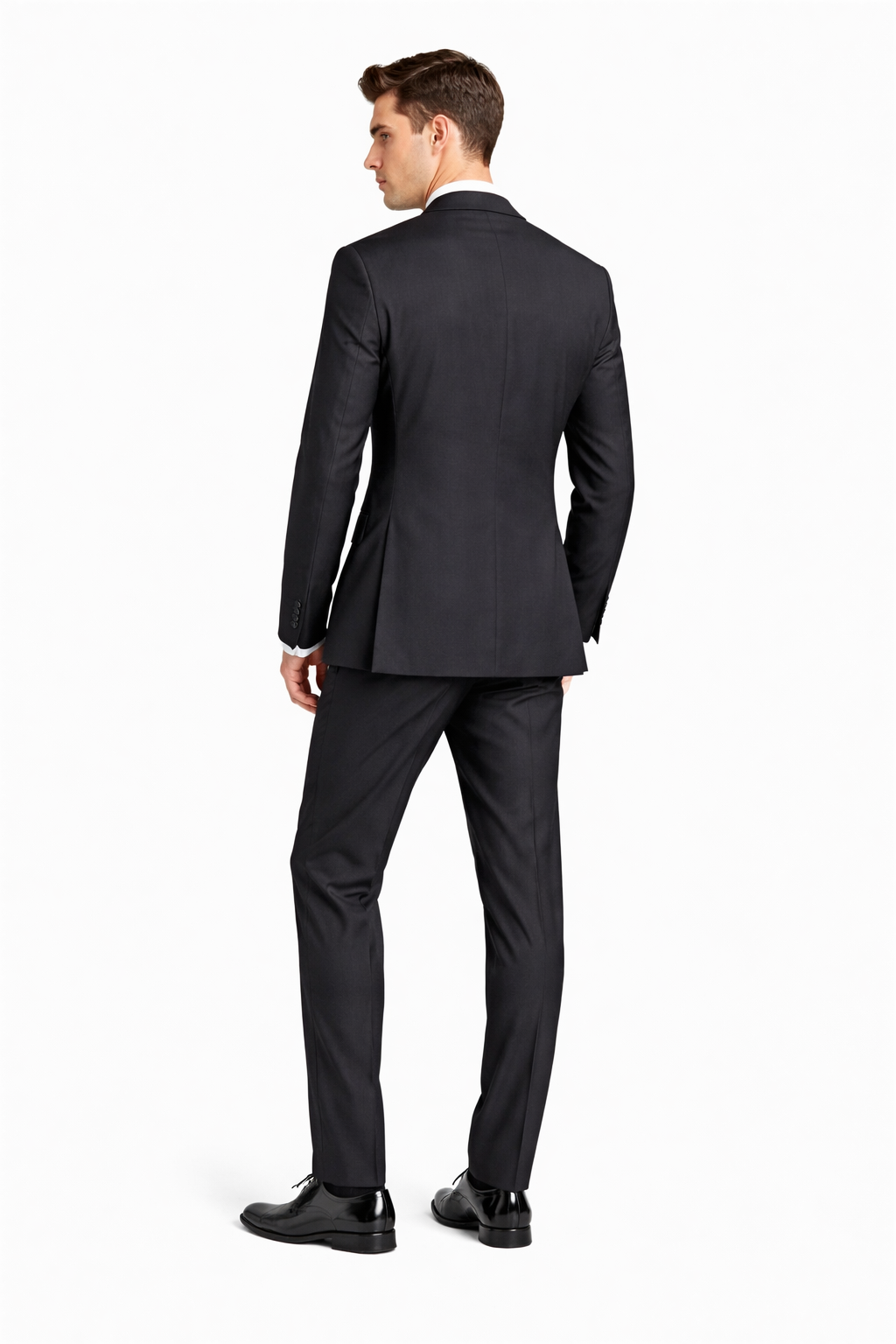 Mens Mantoni Black Tuxedo – Classic Formal Dinner Suit for Wedding, Prom and Black Tie Events