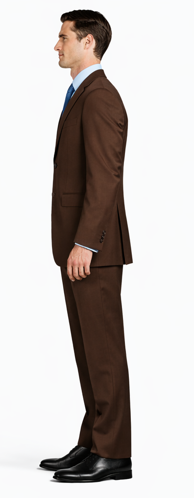 Tiglio Brown Two-Button Wool Suit by Usamensoutlet