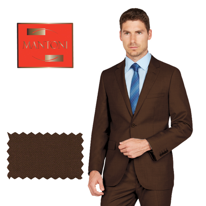 Tiglio Brown Two-Button Wool Suit by Usamensoutlet
