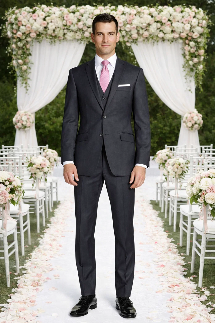 Tiglio Charcoal Two-button Wool Suit by Usamensoutlet