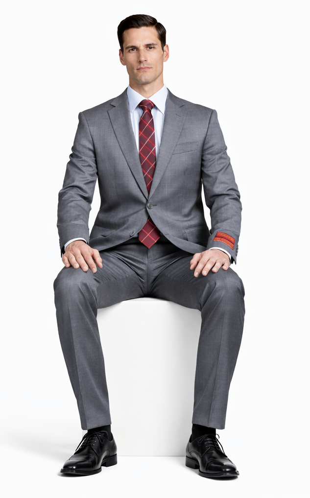 Tiglio Gray Two-button Super Wool Suit by Usamensoutlet
