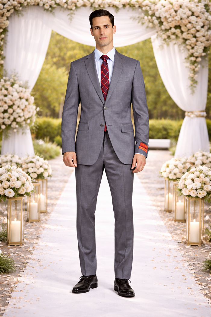 Tiglio Gray Two-button Super Wool Suit by Usamensoutlet