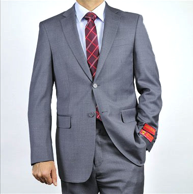 Tiglio Gray Two-button Super Wool Suit by Usamensoutlet