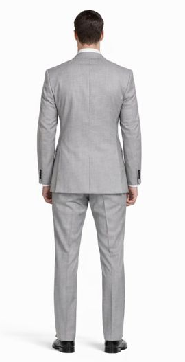Tiglio Lt. Gray Two-button Wool Suit in Modern or Slim-Fit by Usamensoutlet