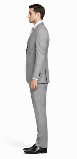 Tiglio Lt. Gray Two-button Wool Suit in Modern or Slim-Fit by Usamensoutlet