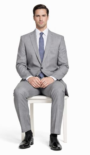 Tiglio Lt. Gray Two-button Wool Suit in Modern or Slim-Fit by Usamensoutlet