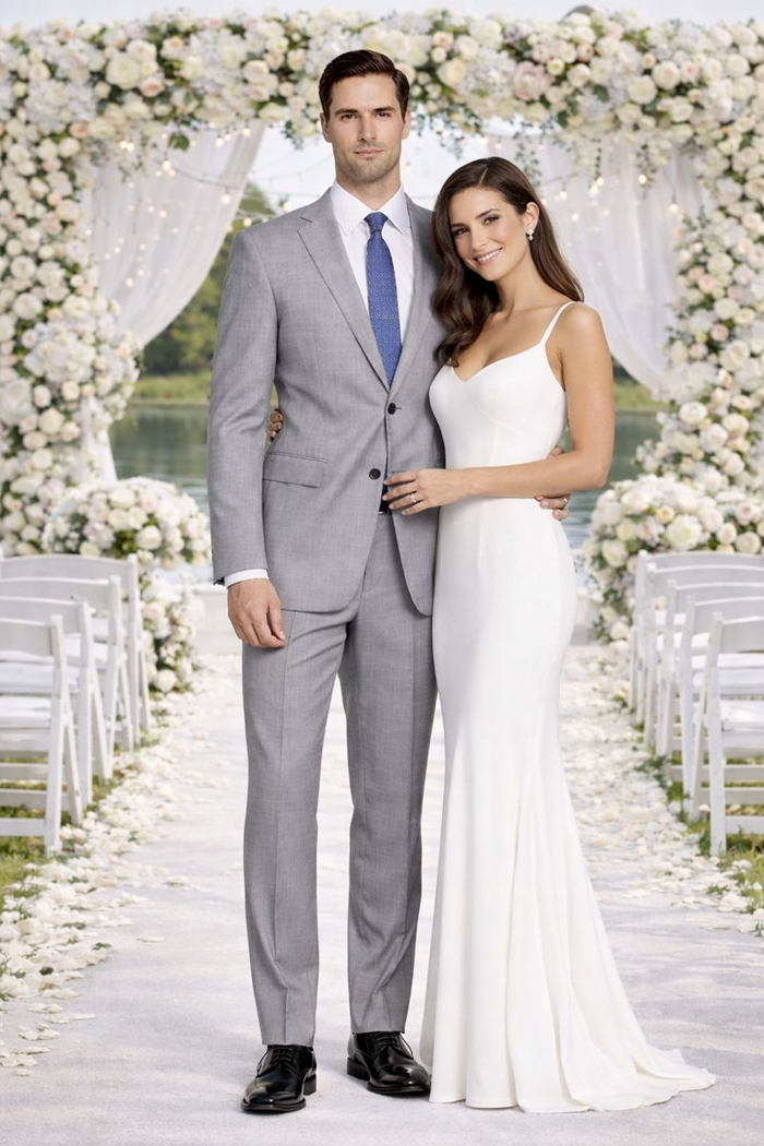 Tiglio Lt. Gray Two-button Wool Suit in Modern or Slim-Fit by Usamensoutlet