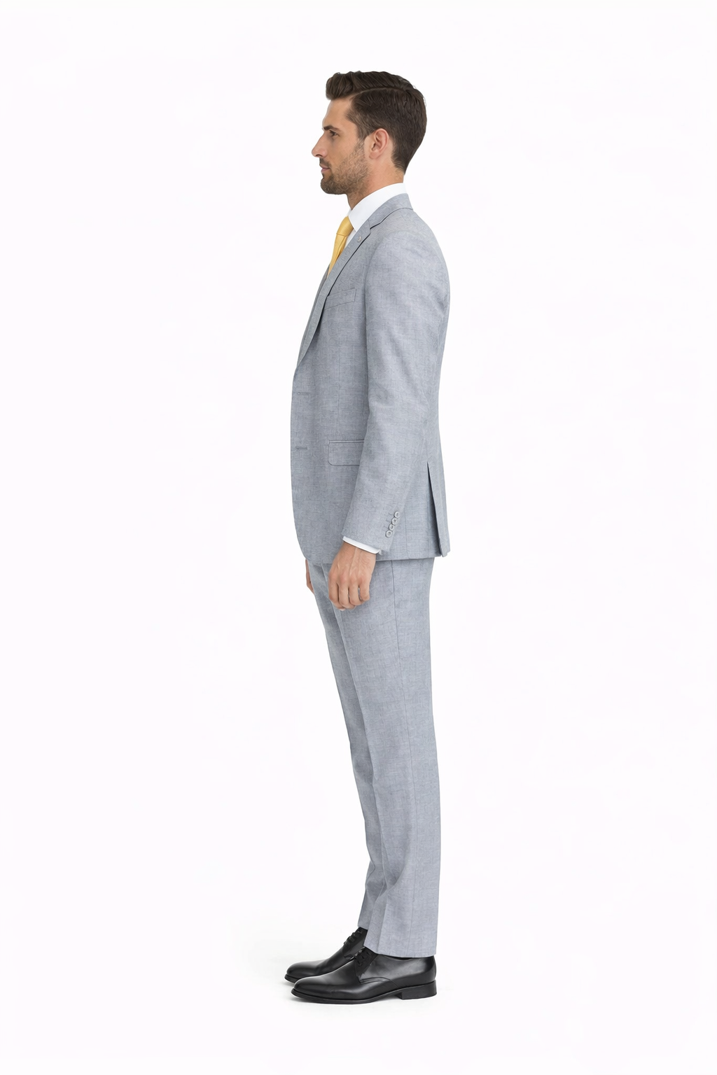Mantoni Light Gray Suit for Men – Elegant Wedding and Business Formal Suit